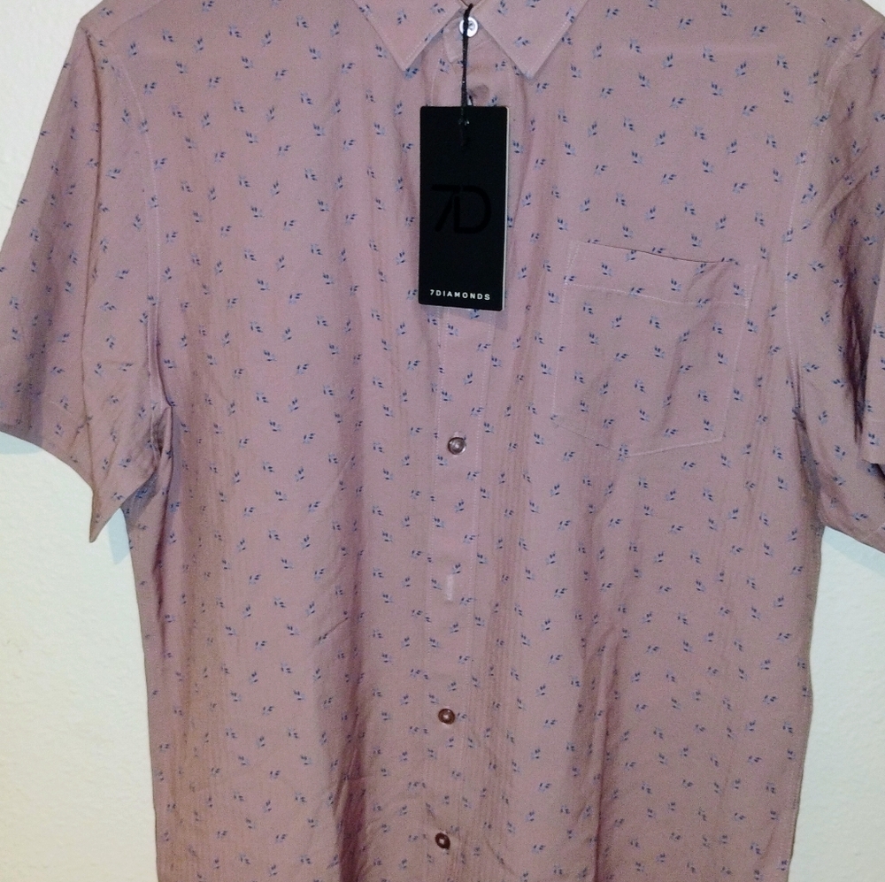 7 diamonds button L button up shirt